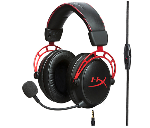 אוזניות גיימינג HyperX Cloud Alpha עם מיקרופון בצבע שחור אדום