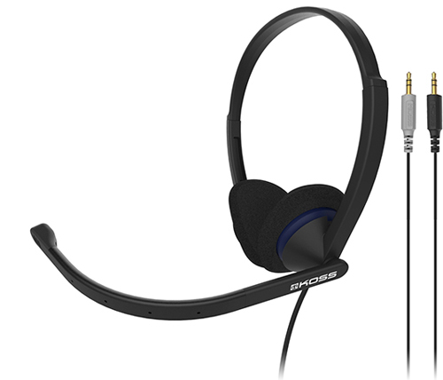 אוזניות Koss CS200 עם מיקרופון בצבע שחור
