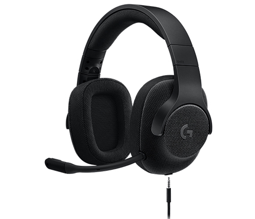 אוזניות גיימינג Logitech G433 Wired עם מיקרופון בצבע שחור 