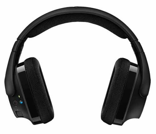 אוזניות גיימינג אלחוטיות Logitech G533 עם מיקרופון בצבע שחור