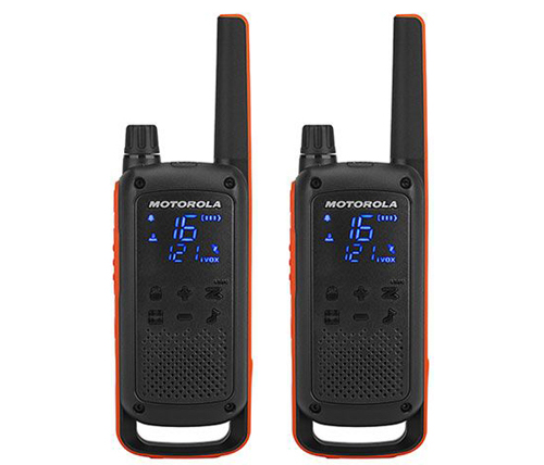 זוג מכשירי קשר Motorola Talkabout T82 עד כ- 10 ק"מ, בצבע כתום ושחור