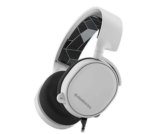 אוזניות גיימינג SteelSeries Arctis 3 עם מיקרופון בצבע לבן