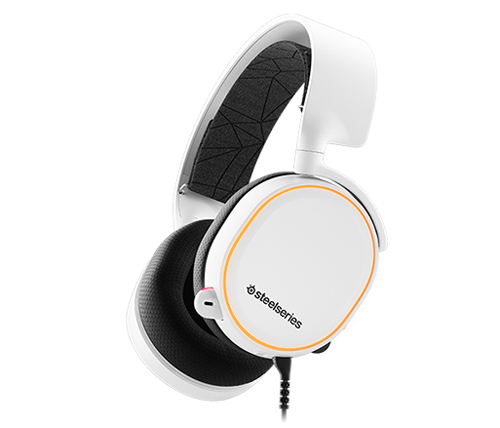 אוזניות גיימינג SteelSeries Arctis 5 7.1 עם מיקרופון בצבע לבן