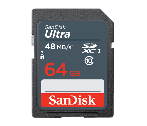 כרטיס זכרון SanDisk Ultra SDXC SDSDUNB-064-GN3IN - בנפח 64GB