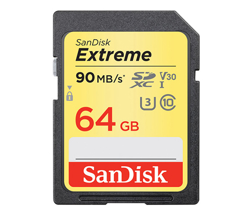 כרטיס זכרון SanDisk Extreme® SDXC™ UHS-I SDSDXVE-064G - בנפח 64GB