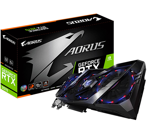 כרטיס מסך Gigabyte AORUS GeForce RTX 2070 8GB GDDR6