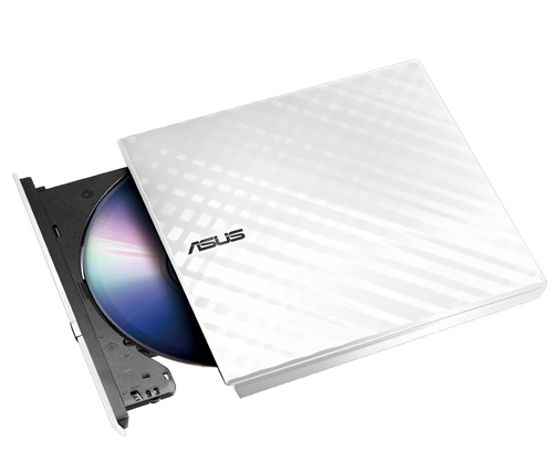 צורב DVD חיצוני ASUS Slim X8 SDRW08D2SU בצבע לבן