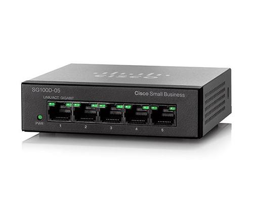 מתג Cisco 5-Port Desktop SG110D-05