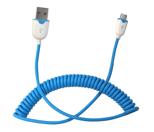 כבל  טעינה וסנכרון USB ל-ETION Mobile MicroUSB באורך כ-1.5 מטר בצבע כחול