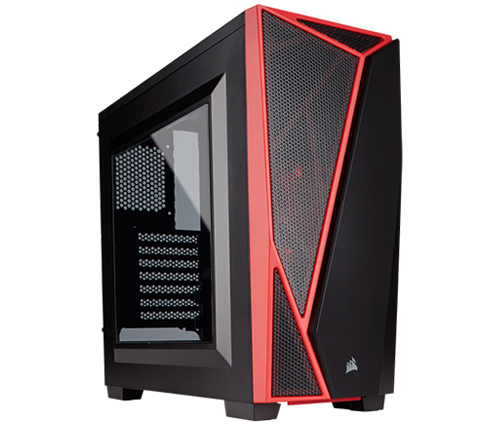 מארז מחשב Corsair Carbide Series SPEC-04 Mid-Tower Gaming בצבע שחור ואדום