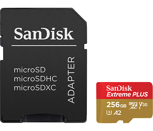 כרטיס זכרון SanDisk Extreme microSD UHS-I CARD SDSQXA1-256G - בנפח 256GB