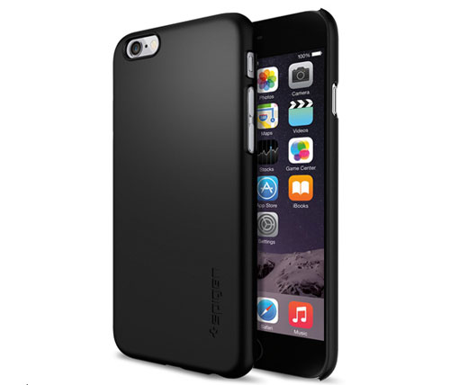 כיסוי אחורי Spigen iPhone 6 / 6S Case Thin Fit שחור