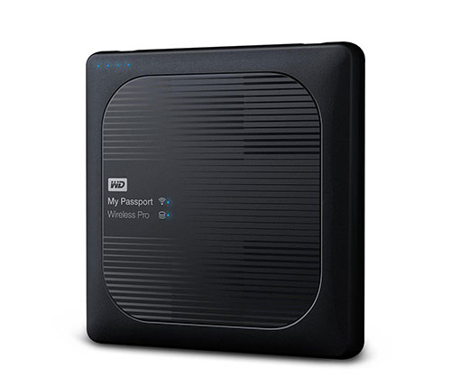 דיסק קשיח חיצוני אלחוטי Western Digital 2TB My Passport Wireless Pro WDBP2P0020BBK