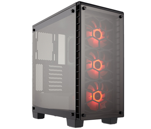 מארז מחשב Corsair Crystal Series 460X RGB בצבע שחור ושקוף