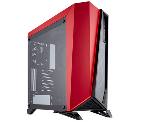 מארז מחשב Corsair Carbide Series SPEC-OMEGA Tempered Glass בצבע אדום ושחור