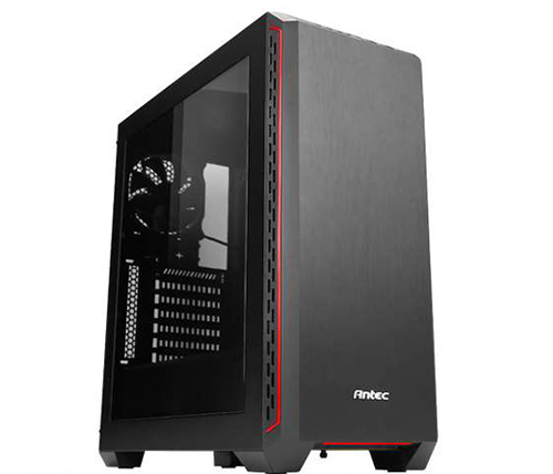 מארז מחשב Antec P7 Window בצבע שחור ואדום כולל חלון צד