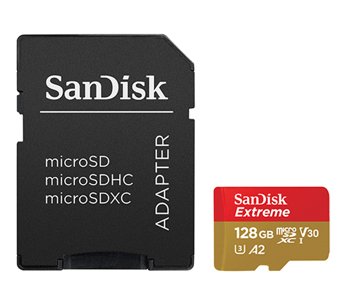 כרטיס זכרון SanDisk Extreme A2 microSDXC SDSQXA1-128G - בנפח 128GB