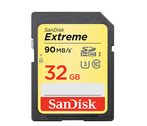 כרטיס זכרון SanDisk Extreme® SDHC™ UHS-I SDSDXVE-032G - בנפח 32GB