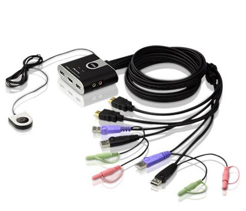 בורר 2 מחשבים Aten CS692 2-Port USB HDMI / Audio KVM