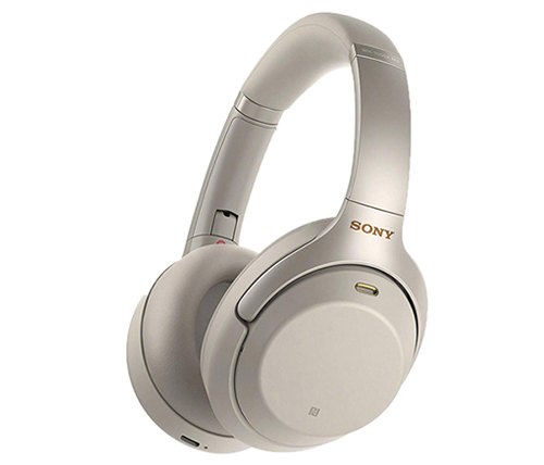 אוזניות אלחוטיות Sony WH-1000XM3 עם מיקרופון Bluetooth בצבע כסוף