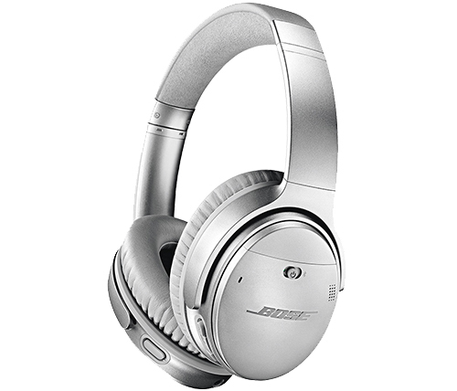 אוזניות אלחוטיות Bose Quiet Comfort QC35 II עם מיקרופון Bluetooth בצבע כסוף