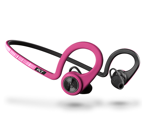 אוזניות ספורט אלחוטיות Plantronics BackBeat FIT עם מיקרופון Bluetooth בצבע ורוד