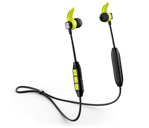 אוזניות ספורט אלחוטיות Sennheiser CX SPORT עם מיקרופון Bluetooth בצבע שחור וצהוב