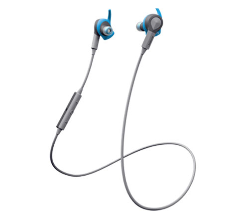 אוזניות ספורט אלחוטיות Jabra Sport Coach עם מיקרופון Bluetooth בצבע אפור כחול