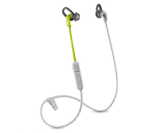 אוזניות ספורט אלחוטיות Plantronics BackBeat FIT 305 עם מיקרופון Bluetooth בצבע אפור ירוק