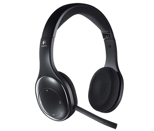 אוזניות אלחוטיות Logitech H800 עם מיקרופון Bluetooth בצבע שחור