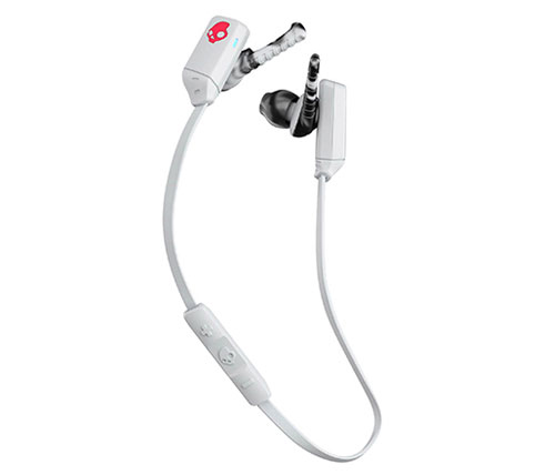 אוזניות ספורט אלחוטיות Skullcandy XTfree עם מיקרופון Bluetooth בצבע לבן