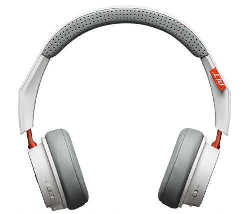 אוזניות אלחוטיות Plantronics BackBeat 500 עם מיקרופון Bluetooth בצבע לבן