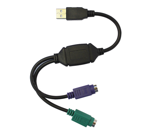מתאם USB ל-2 יציאות PS2 מקלדת ועכבר ETION