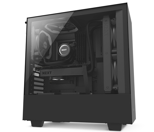 מארז מחשב NZXT H500 בצבע שחור כולל חלון צד