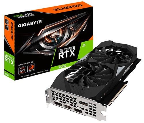 כרטיס מסך Gigabyte GeForce RTX 2060 WINDFORCE OC 6GB GDDR6 rev2