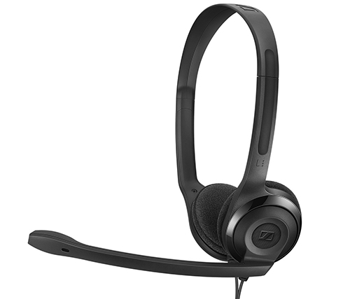 אוזניות Sennheiser PC 5 Chat עם מיקרופון בצבע שחור