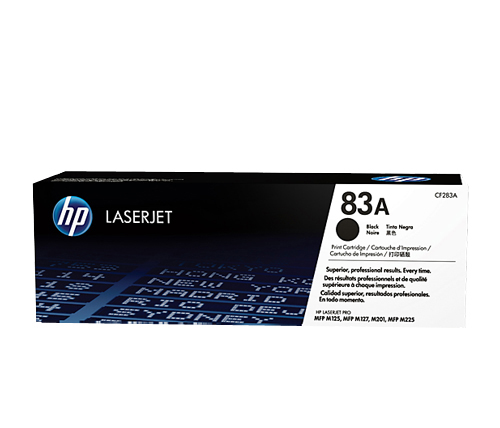 טונר למדפסת לייזר HP בצבע שחור דגם 83A CF283A LaserJet 