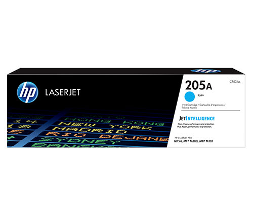 טונר למדפסת לייזר HP בצבע ציאן 205A CF531A LaserJet