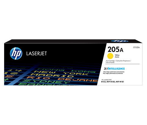 טונר למדפסת לייזר HP בצבע צהוב 205A CF532A LaserJet