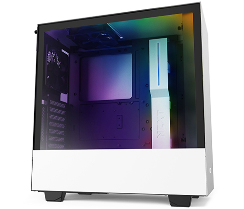 מארז מחשב NZXT H510i בצבע לבן כולל חלון צד