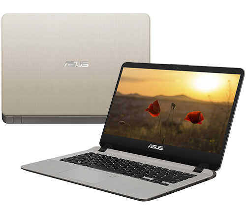 מחשב נייד "14 Asus VivoBook 14 X407UB-BV145 i5-8250U בצבע זהב כונן 1TB זכרון 4GB ומ.גרפי NVIDIA GeForce MX110