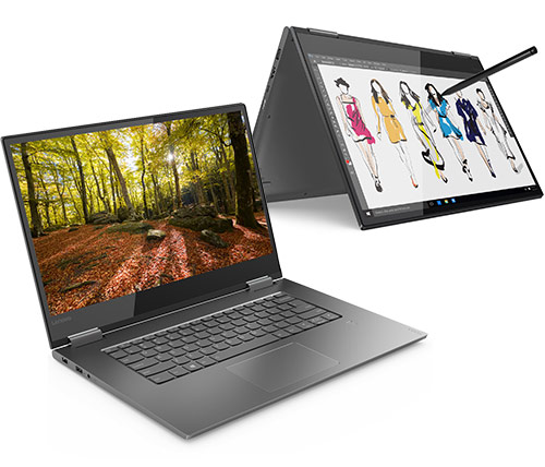 מחשב נייד "15.6 Lenovo IdeaPad Yoga 730-15 81CU001SIV i7-8550U בצבע אפור, כונן 512GB SSD, זכרון 8GB ומ.גרפי Nvidia GTX 1050