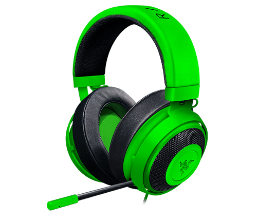 אוזניות גיימינג עם מיקרופון Razer Kraken Wired Multi Platform בצבע ירוק