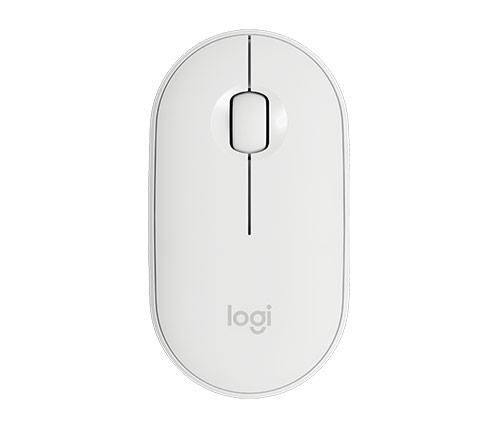 עכבר אלחוטי Logitech Pebble Wireless Mouse M350 בצבע לבן Off-White