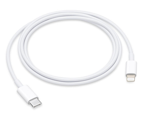כבל טעינה וסנכרון Apple מ-USB Type-C ל-Lightning באורך כ-1 מטר