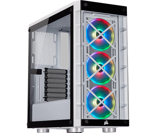 מארז מחשב Corsair iCUE 465X RGB בצבע לבן