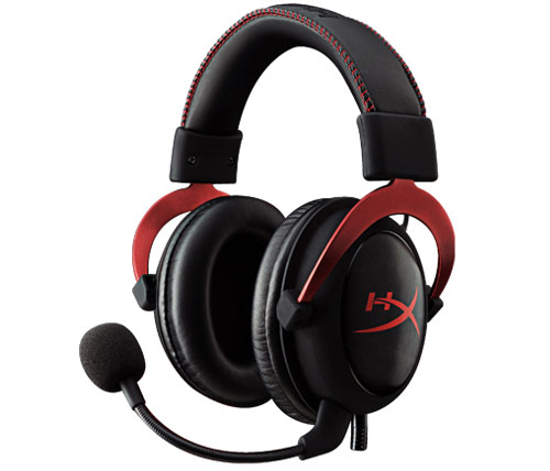 אוזניות גיימינג עם מיקרופון HyperX Cloud II בצבע שחור אדום