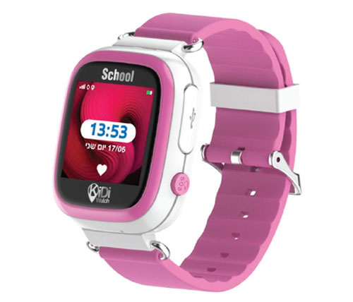 שעון חכם לילדים עם סים מובנה ו-KidiWatch School LBS בצבע ורוד אחריות היבואן הרשמי