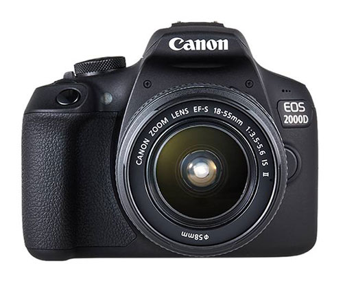 מצלמה דיגיטלית Canon EOS 2000D EF-S 18-55mm Lens הכוללת עדשת קיט 18-55 מ"מ