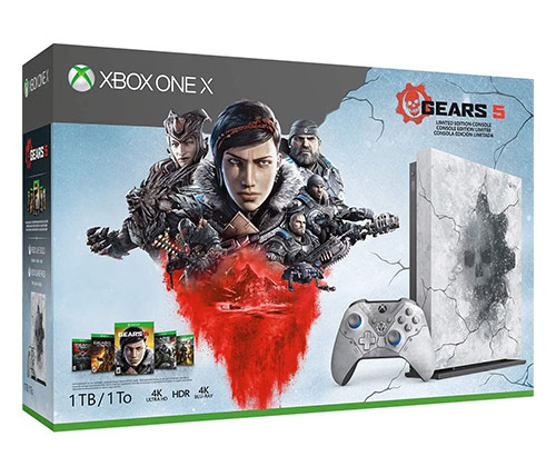קונסולה Microsoft Xbox One X Gears 5 Limited Edition 1TB הכוללת חמישה משחקים אחריות היבואן הרשמי